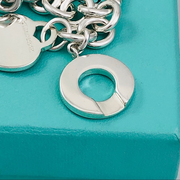 Authentic Please Return to Tiffany Heart Tag Toggle Necklace Sterling Silver - Picture 6 of 7